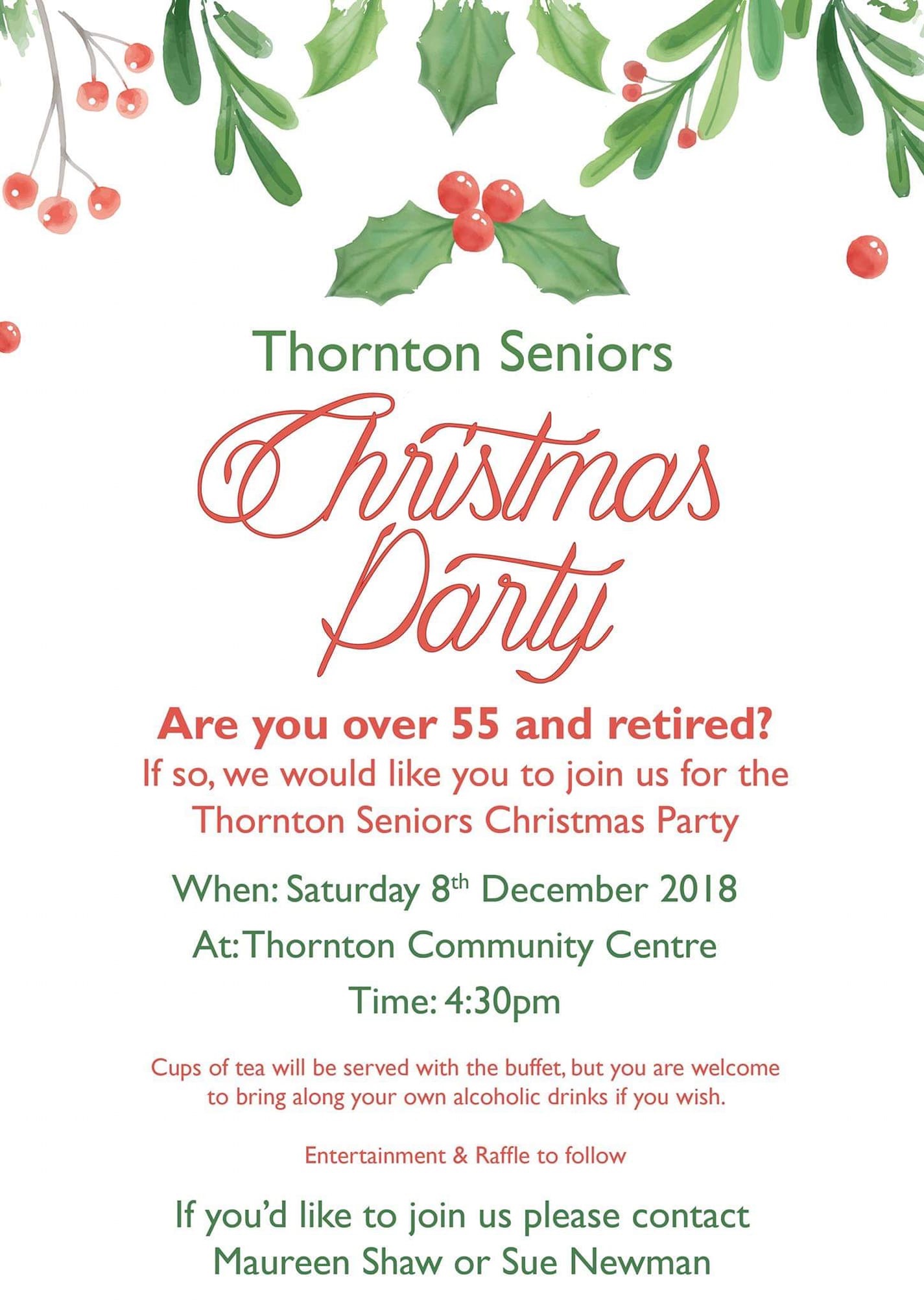 Thornton Seniors Christmas party